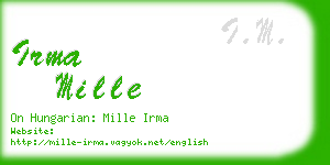 irma mille business card